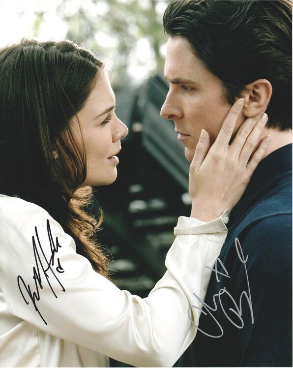 Autogramme Film (USA) | Christian BALE + Katie HOLMES | 2005 Foto (Filmszene Color XL) "Batman Begins"