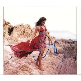 Autogramm Film (USA) | Eva MENDES | 2007 Foto (Portrait Color XL) Vogue