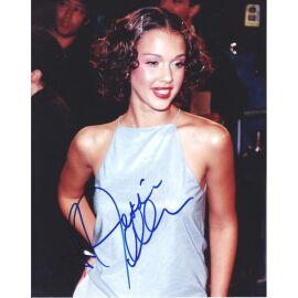 Autogramm Film (USA) | Jessica ALBA | 2000 Foto (Portrait Color XL) "Dark Angel" 2