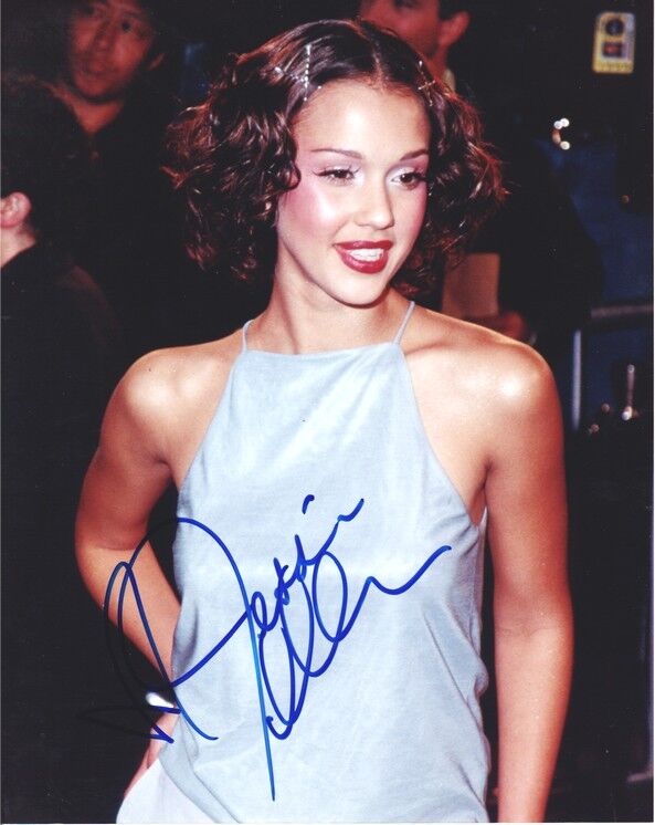 Autogramm Film (USA) | Jessica ALBA | 2000 Foto (Portrait Color XL) "Dark Angel" 2