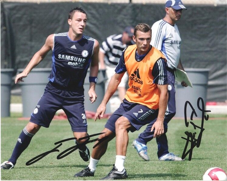 Autogramme Fussball | FC Chelsea | 2000er Foto | Andriy SHEVCHENKO + John TERRY (Training Color XL)