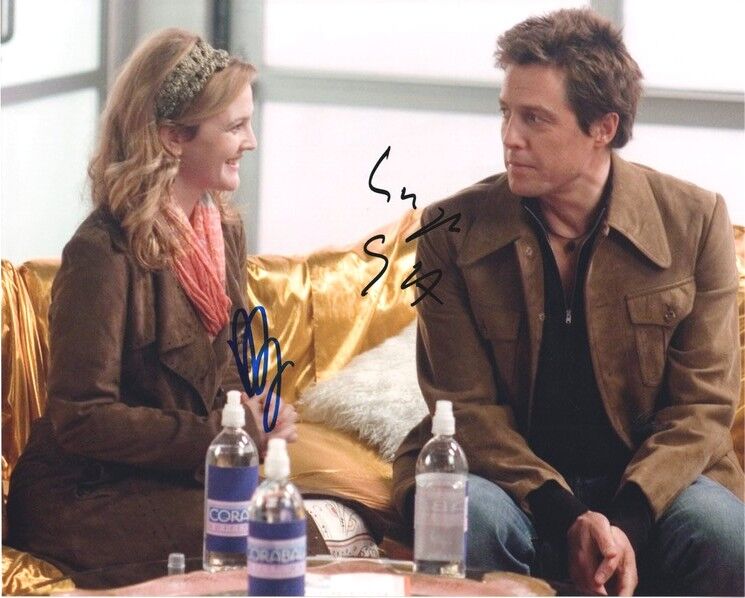Autogramme Film (USA) | Drew BARRYMORE + Hugh GRANT | 2007 Foto (Filmszene Color XL) "Music Lyrics"