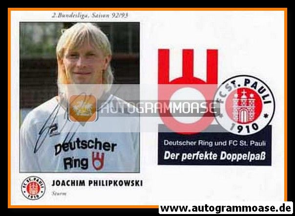 Autogramm Fussball | FC St. Pauli | 1992 | Joachim PHILIPKOWSKI