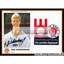 Autogramm Fussball | FC St. Pauli | 1992 | Jörn SCHWINKENDORF