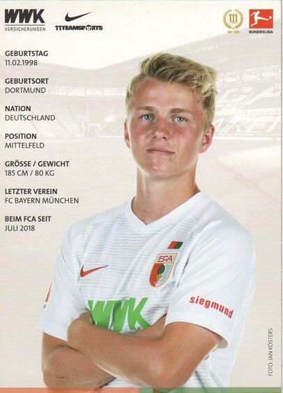 Autogramm Fussball | FC Augsburg | 2018 | Felix GÖTZE