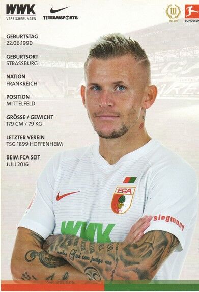 Autogramm Fussball | FC Augsburg | 2018 | Jonathan SCHMID