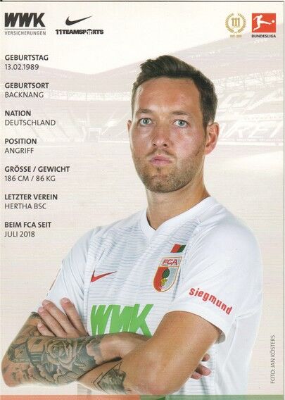 Autogramm Fussball | FC Augsburg | 2018 | Julian SCHIEBER