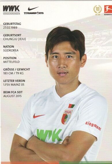 Autogramm Fussball | FC Augsburg | 2018 | Ja-Cheol KOO
