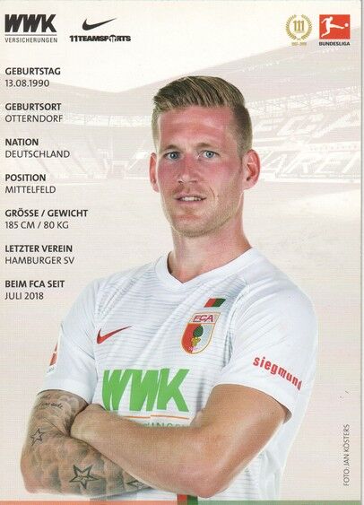 Autogramm Fussball | FC Augsburg | 2018 | Andre HAHN
