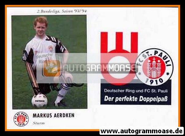 Autogramm Fussball | FC St. Pauli | 1993 | Markus AERDKEN
