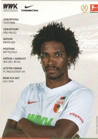 Autogramm Fussball | FC Augsburg | 2018 | Francisco DA SILVA CAIUBY