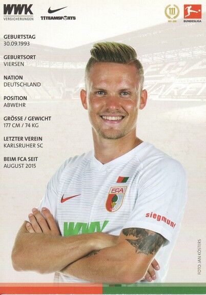 Autogramm Fussball | FC Augsburg | 2018 | Philipp MAX