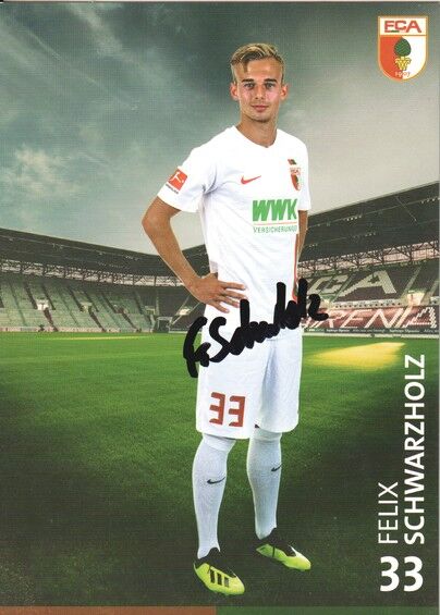 Autogramm Fussball | FC Augsburg | 2018 | Felix SCHWARZHOLZ