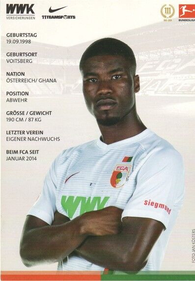 Autogramm Fussball | FC Augsburg | 2018 | Kevin DANSO