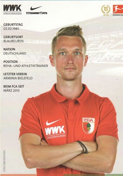 Autogramm Fussball | FC Augsburg | 2018 | Andreas BÄUMLER