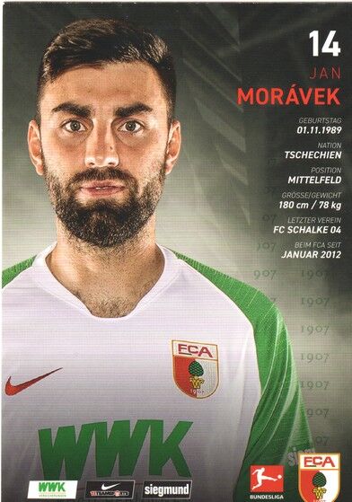 Autogramm Fussball | FC Augsburg | 2019 | Jan MORAVEK