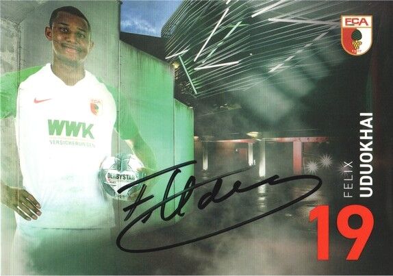 Autogramm Fussball | FC Augsburg | 2019 | Felix UDUOKHAI