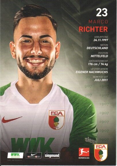 Autogramm Fussball | FC Augsburg | 2019 | Marco RICHTER