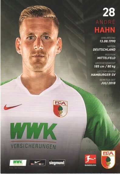 Autogramm Fussball | FC Augsburg | 2019 | Andre HAHN