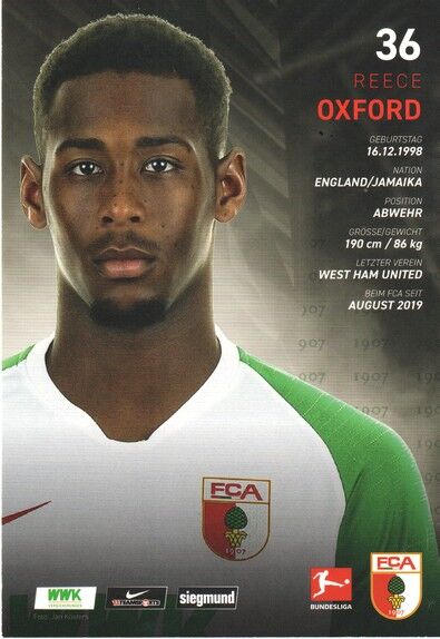 Autogramm Fussball | FC Augsburg | 2019 | Reece OXFORD