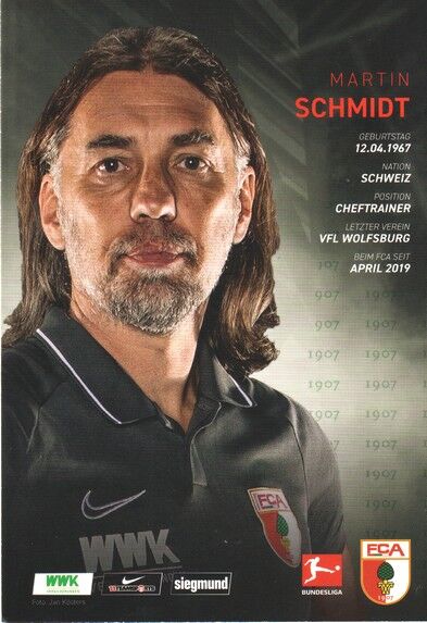 Autogramm Fussball | FC Augsburg | 2019 | Martin SCHMIDT