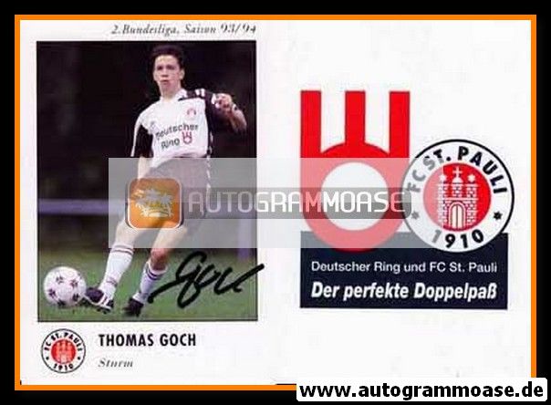 Autogramm Fussball | FC St. Pauli | 1993 | Thomas GOCH