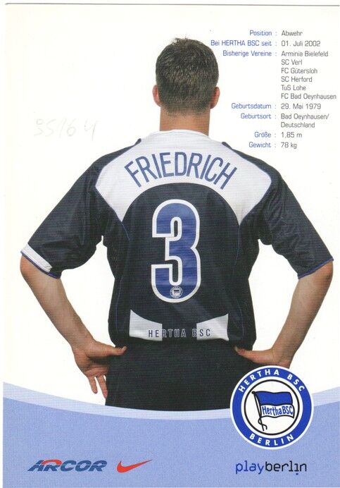 Autogramm Fussball | Hertha BSC Berlin | 2004 | Arne FRIEDRICH