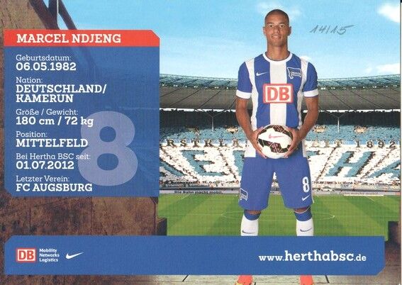 Autogramm Fussball | Hertha BSC Berlin | 2014 | Marcel NDJENG