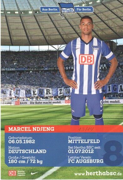 Autogramm Fussball | Hertha BSC Berlin | 2013 | Marcel NDJENG 