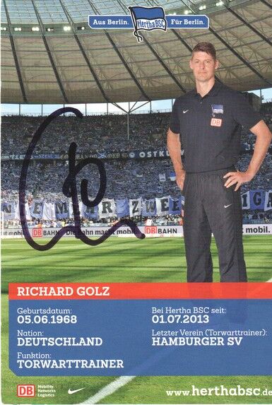 Autogramm Fussball | Hertha BSC Berlin | 2013 | Richard GOLZ