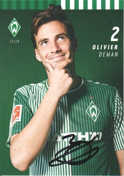Autogramm Fussball | SV Werder Bremen | 2023 | Olivier DEMAN