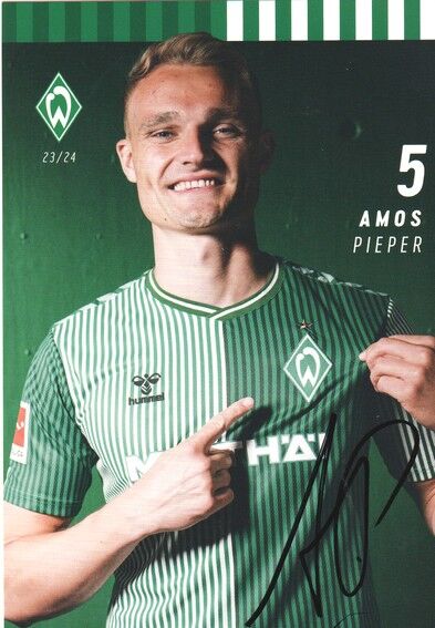 Autogramm Fussball | SV Werder Bremen | 2023 | Amos PIEPER