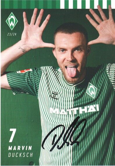 Autogramm Fussball | SV Werder Bremen | 2023 | Marvin DUCKSCH