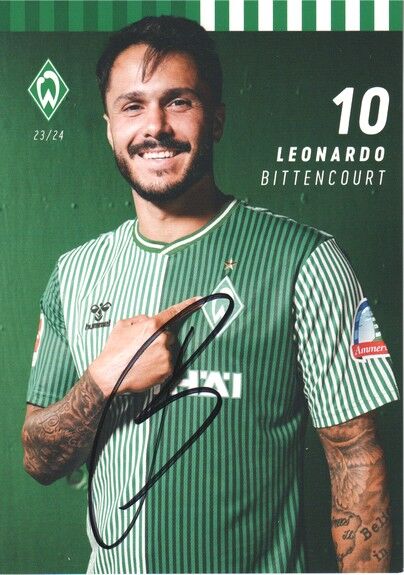 Autogramm Fussball | SV Werder Bremen | 2023 | Leonardo BITTENCOURT