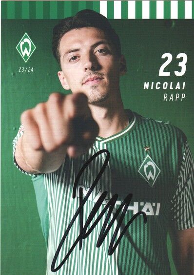 Autogramm Fussball | SV Werder Bremen | 2023 | Nicolai RAPP