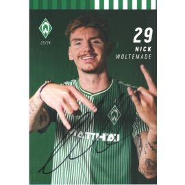 Autogramm Fussball | SV Werder Bremen | 2023 | Nick WOLTEMADE