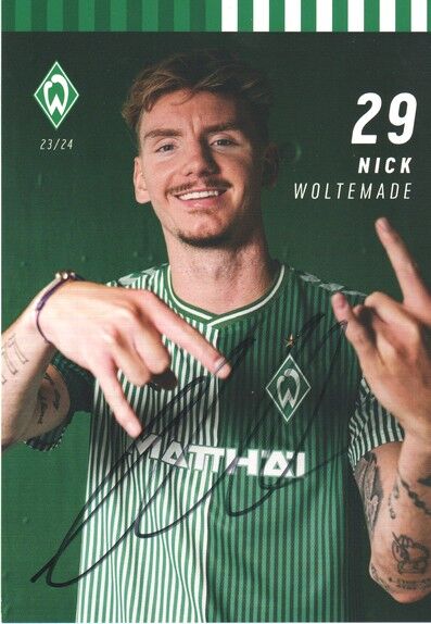 Autogramm Fussball | SV Werder Bremen | 2023 | Nick WOLTEMADE