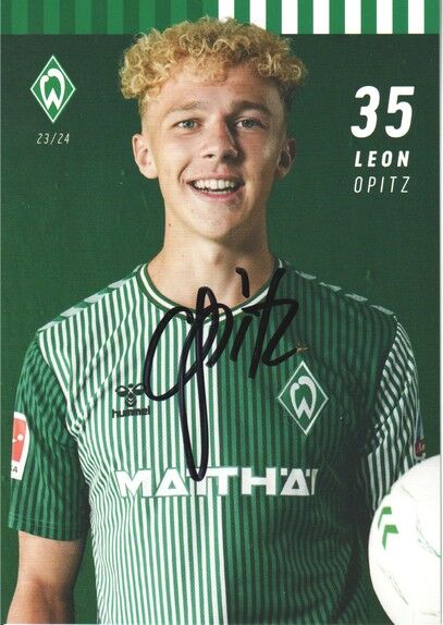 Autogramm Fussball | SV Werder Bremen | 2023 | Leon OPITZ