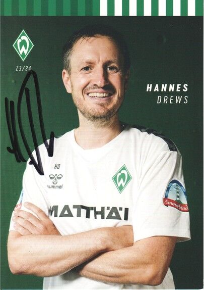 Autogramm Fussball | SV Werder Bremen | 2023 | Hannes DREWS
