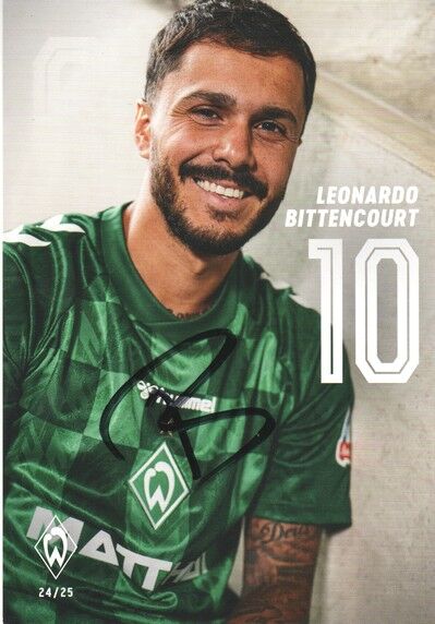 Autogramm Fussball | SV Werder Bremen | 2024 | Leonardo BITTENCOURT