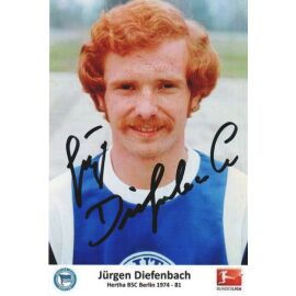 Autogramm Fussball | Hertha BSC Berlin | 1970er Foto | Jürgen DIEFENBACH (Portrait Color)