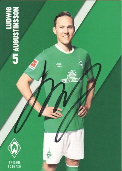 Autogramm Fussball | SV Werder Bremen | 2019 | Ludwig AUGUSTINSSON