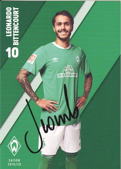 Autogramm Fussball | SV Werder Bremen | 2019 | Leonardo BITTENCOURT