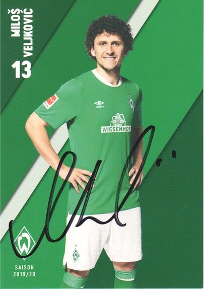 Autogramm Fussball | SV Werder Bremen | 2019 | Milos VELJKOVIC