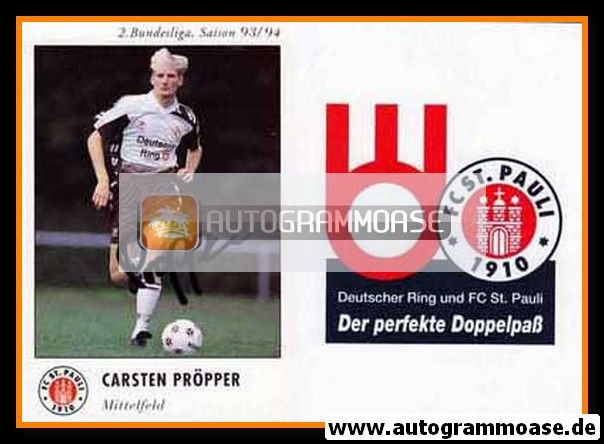 Autogramm Fussball | FC St. Pauli | 1993 | Carsten PRÖPPER