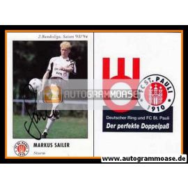 Autogramm Fussball | FC St. Pauli | 1993 | Markus SAILER