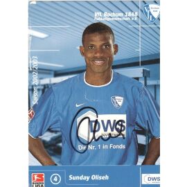 Autogramm Fussball | VfL Bochum | 2002 DWS | Sunday OLISEH