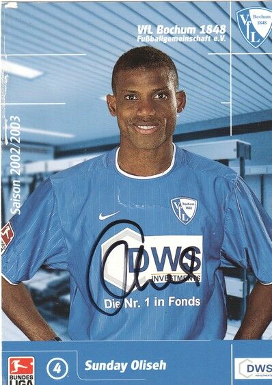 Autogramm Fussball | VfL Bochum | 2002 DWS | Sunday OLISEH