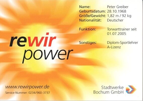 Autogramm Fussball | VfL Bochum | 2007 | Peter GREIBER