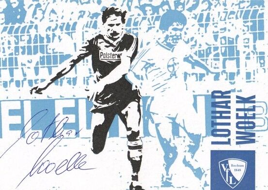 Autogramm Fussball | VfL Bochum | 1980er Pop-Art | Lothar WOELK